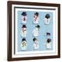 Snowmen-Louise Tate-Framed Giclee Print