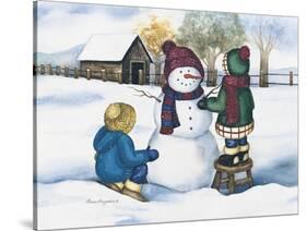 Snowmen-Laurie Korsgaden-Stretched Canvas