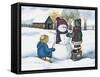 Snowmen-Laurie Korsgaden-Framed Stretched Canvas