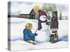 Snowmen-Laurie Korsgaden-Stretched Canvas