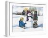 Snowmen-Laurie Korsgaden-Framed Giclee Print