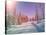 Snowmobile Trail in Labrador Canada-melking-Stretched Canvas