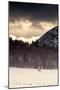 Snowmobiler Riding At Sunset In The Mountains-Lindsay Daniels-Mounted Photographic Print