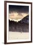 Snowmobiler Riding At Sunset In The Mountains-Lindsay Daniels-Framed Photographic Print