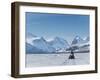 Snowmobiling in Kalix River Valley With Snow Covered Mountains, Kiruna Region, Arctic Sweden-Kim Walker-Framed Photographic Print