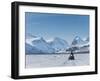 Snowmobiling in Kalix River Valley With Snow Covered Mountains, Kiruna Region, Arctic Sweden-Kim Walker-Framed Photographic Print