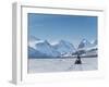 Snowmobiling in Kalix River Valley With Snow Covered Mountains, Kiruna Region, Arctic Sweden-Kim Walker-Framed Photographic Print