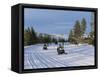 Snowmobiling in the Western Area of Yellowstone National Park, Montana, USA-Alison Wright-Framed Stretched Canvas