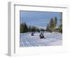 Snowmobiling in the Western Area of Yellowstone National Park, Montana, USA-Alison Wright-Framed Photographic Print