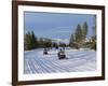 Snowmobiling in the Western Area of Yellowstone National Park, Montana, USA-Alison Wright-Framed Photographic Print