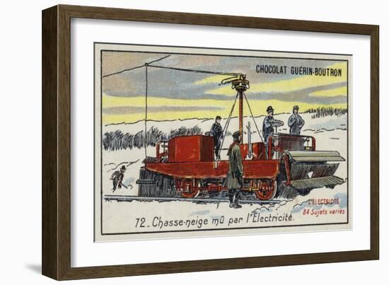 Snowplough Powered by Electricity-null-Framed Giclee Print