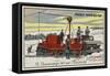 Snowplough Powered by Electricity-null-Framed Stretched Canvas