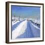 Snowploughed Road, Derbyshire Peak District, 2019 (Oil on Canvas)-Andrew Macara-Framed Giclee Print