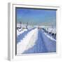 Snowploughed Road, Derbyshire Peak District, 2019 (Oil on Canvas)-Andrew Macara-Framed Giclee Print