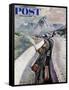 "Snowplows at Snoqualmie Pass," Saturday Evening Post Cover, February 6, 1960-John Clymer-Framed Stretched Canvas