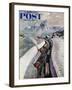 "Snowplows at Snoqualmie Pass," Saturday Evening Post Cover, February 6, 1960-John Clymer-Framed Giclee Print