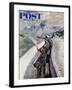 "Snowplows at Snoqualmie Pass," Saturday Evening Post Cover, February 6, 1960-John Clymer-Framed Giclee Print