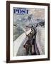 "Snowplows at Snoqualmie Pass," Saturday Evening Post Cover, February 6, 1960-John Clymer-Framed Giclee Print