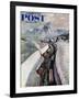 "Snowplows at Snoqualmie Pass," Saturday Evening Post Cover, February 6, 1960-John Clymer-Framed Giclee Print