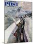 "Snowplows at Snoqualmie Pass," Saturday Evening Post Cover, February 6, 1960-John Clymer-Mounted Giclee Print
