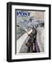 "Snowplows at Snoqualmie Pass," Saturday Evening Post Cover, February 6, 1960-John Clymer-Framed Giclee Print