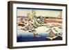 Snowscape by the Sumida River, C1832-Katsushika Hokusai-Framed Giclee Print