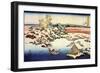 Snowscape by the Sumida River, C1832-Katsushika Hokusai-Framed Giclee Print