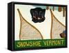 Snowshoe Vermont Black-Stephen Huneck-Framed Stretched Canvas