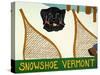 Snowshoe Vermont Black-Stephen Huneck-Stretched Canvas