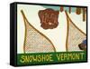 Snowshoe Vermont Choc-Stephen Huneck-Framed Stretched Canvas