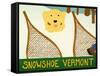 Snowshoe Vermont Yellow-Stephen Huneck-Framed Stretched Canvas