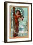 Snowshoe, West Virginia - Art Nouveau Skier-Lantern Press-Framed Art Print