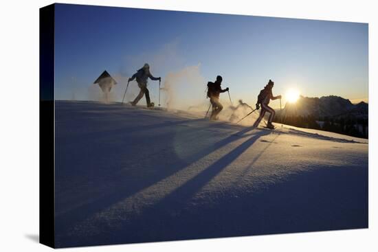 Snowshoeing, Hemmersuppenalm, Reit Im Winkl, Bavaria, Germany (Mr)-Norbert Eisele-Hein-Stretched Canvas