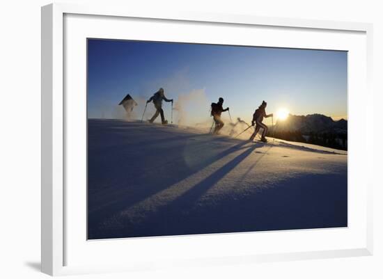 Snowshoeing, Hemmersuppenalm, Reit Im Winkl, Bavaria, Germany (Mr)-Norbert Eisele-Hein-Framed Photographic Print