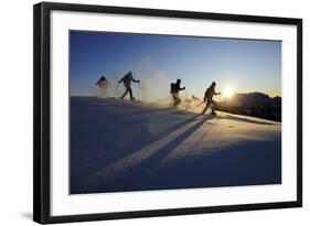 Snowshoeing, Hemmersuppenalm, Reit Im Winkl, Bavaria, Germany (Mr)-Norbert Eisele-Hein-Framed Photographic Print