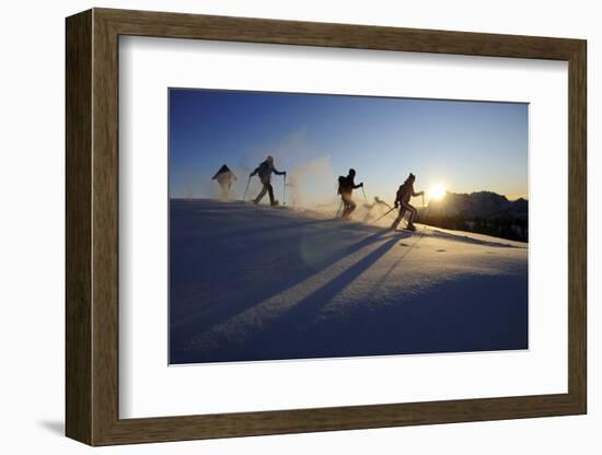 Snowshoeing, Hemmersuppenalm, Reit Im Winkl, Bavaria, Germany (Mr)-Norbert Eisele-Hein-Framed Photographic Print