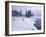 Snowshoeing on the Shores of Second Connecticut Lake, Northern Forest, New Hampshire, USA-Jerry & Marcy Monkman-Framed Premium Photographic Print