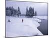 Snowshoeing on the Shores of Second Connecticut Lake, Northern Forest, New Hampshire, USA-Jerry & Marcy Monkman-Mounted Premium Photographic Print