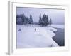 Snowshoeing on the Shores of Second Connecticut Lake, Northern Forest, New Hampshire, USA-Jerry & Marcy Monkman-Framed Photographic Print