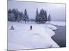 Snowshoeing on the Shores of Second Connecticut Lake, Northern Forest, New Hampshire, USA-Jerry & Marcy Monkman-Mounted Photographic Print