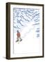 Snowshoer Stylized-Lantern Press-Framed Art Print