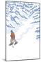 Snowshoer Stylized-Lantern Press-Mounted Art Print