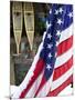 Snowshoes and Flag, Trapper Creek, Alaska, USA-Walter Bibikow-Mounted Photographic Print