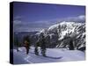 Snowshoing in Colorado-Michael Brown-Stretched Canvas