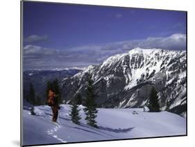 Snowshoing in Colorado-Michael Brown-Mounted Photographic Print