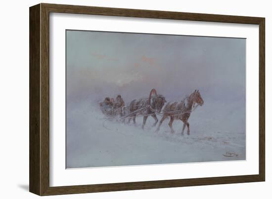 Snowstorm, 1901-Nikolai Nikolayevich Karasin-Framed Giclee Print