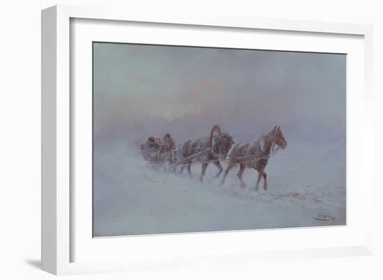 Snowstorm, 1901-Nikolai Nikolayevich Karasin-Framed Giclee Print