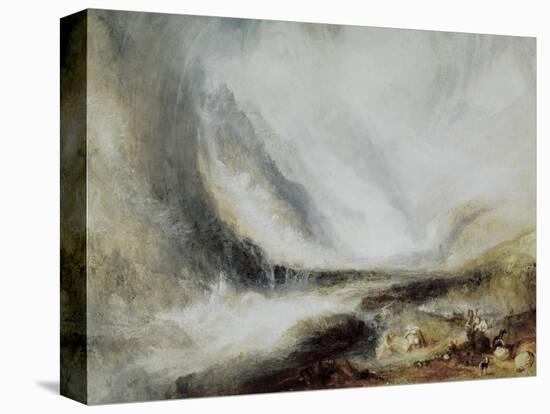 Snowstorm and Avalanche in Val D'Aosta-J. M. W. Turner-Stretched Canvas