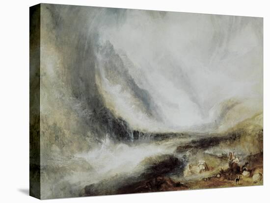 Snowstorm and Avalanche in Val D'Aosta-J. M. W. Turner-Stretched Canvas