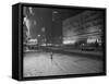 Snowstorm in New York City Leaves times Square Deserted-Frank Mastro-Framed Stretched Canvas